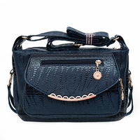 Women Messenger Alligator Pattern Zipper Multi-pocket Shoulder Bags Crossbody Bags