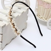 Women Metal Pearl Decorative Headband Hairband Hair Accessories