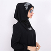 Women Modal Flowers Embroidery Breathable Muslim Head Coverings Hijab Islamic Scarf Muslim Headscarf