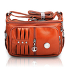 Women Multi-pocket Pillow Leisure PU Leather Crossbody Bags Elegant Metal Decoration Shoulder Bags