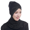 Women Muslim Head Coverings Hijab Face-lift Single-crossed Drill Lace Headscarf Hat Islamic Scarf