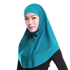 Women Muslim Head Coverings Linen Hijab Face-lift Single-crossed Headscarf Hat Islamic Scarf