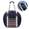 Women National Style Canvas Stripe Travel Bag Luggage Bag Hobo Handbag