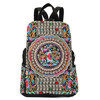 Women National Style Embroidery Zipper Creative Backpack