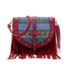 Women National Wind Tassel Printig Retro Shoulder Bags Crossbody Bags