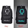 Women Noctilucence Canvas Backpack Casual Travel Shoulder School Bags
