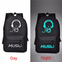 Women Noctilucence Canvas Backpack Casual Travel Shoulder School Bags