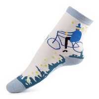 Women Novelty Long Character Tide Simple Literary Pattern Cotton Socks