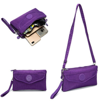 Women Nylon Cover Square Clutches Bags Phone Bags Travel Boarding Bags