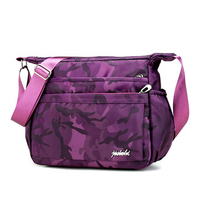 Women Nylon Crossbody Bag Casual Ooutdoor Camouflage Shoulder Bag