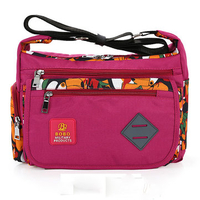 Women Nylon Crossbody Bag Hit Color Shoulder Bag Waterproof Bag