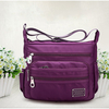 Women Nylon Crossbody Bag Multizipper Shoulder Bag