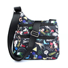 Women Nylon Floral Crossbody Bag Graffiti Chest Bag