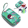 Women Nylon Multi-Zipper Daily Phone Clutch Bag Portable Wallet Purse Bag for Iphone7/7P