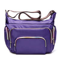 Women Nylon Printing Lightweight Multi-pockets Shoulder Bags Crossbody Bags