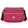 Women Nylon Travel Outdoor Casual Crossbody Bag Multi-zipper Compartment Messenger Bag