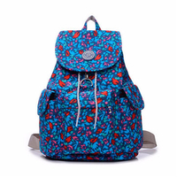 Women Nylon Waterproof Casual Candy Color Backapck Girls Sweet Froal Leisure Schoolbag