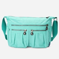 Women Nylon Waterproof Light Multi-pocket Candy Color Crossbody Bags Casual Leisure Shoulder Bags