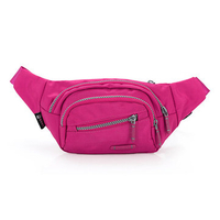 Women Nylon Waterproof Lightweight Candy Color Crossbody Bag Waist Bag