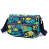 Women Nylon Waterproof Lightweight Flower Pattern Shoulder Bag Crossbody Bag