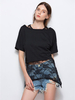Women O-neck Short Sleeve T-shirt With Lace See-through Tank Tops