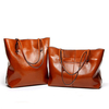 Women Oil Leather Tribal Handbag Genuine Leather Tote Bag Retro Shoulder Bag