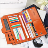 Women Oil Leather Ultrathin Wallet Bright PU Leather Purse Wallet
