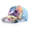 Women Outdoor Sports Flower Print Mesh Breathable Trucker Baseball Hat Adjuatable