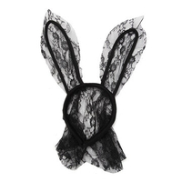 Women Party Prom Sexy Dress Lace Rabbit Ears Veil Headband