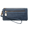 Women Passport Wallet Candy Color Double Zipper Wallet Waistlet Wallet
