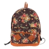 Women Pastoral Style Canvas Flower Backpack