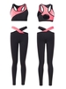 Women Patchwork Slim Fit Yoga Running 2pcs Set Tracksuits