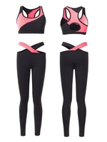 Women Patchwork Slim Fit Yoga Running 2pcs Set Tracksuits