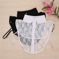Women Peter Pan Detachable Lapel Shirt Lace Fake False Collar