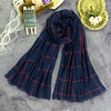 Women Plaid Cotton Fringed Scarves Linen Soft Long Shawl