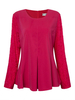 Women Plus Size Long Sleeve Lace Patchwork Ruffles T-shirt