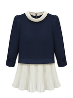 Women Plus Size Patchwork Long Sleeve Ruffles Mini Dress