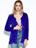 Women Plush Long Sleeve Fluffy Faux Fur Outwear Coat