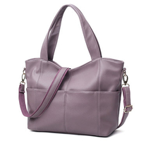 Women Pocket PU Leather Tote Bag Handbag Satchel Crossbody Bag Dual-Use Shoulder Bag
