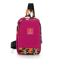 Women Print Floral Nylon Waterproof Bag Casual Crossbody Bag Chest Pack
