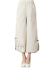 Women Printing Elastic Waist Cotton Linen Wide Leg Pants
