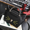 Women PU Leather Cat Crossbody Bag Elegant Animal Shape Shoulder Bag