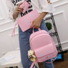 Women PU Leather Cat Pattern Backpack Shoulder Bag Animal Schoolbag