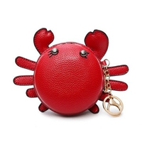 Women PU Leather Coin Bag Crab Key Bags Casual Cute Bag