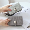 Women PU Leather Crocodile Portable Short Wallet Card Coin Holder Purse