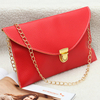 Women PU Leather Crossbody Bag Envelope Clutch Chain Shoulder Bag
