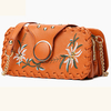 Women PU Leather Floral Embroidery Phone Bag Multi-pocket Crossbody Bag