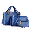 Women PU Leather Handbag Casual Shoulder 3PCS Bags Set