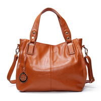 Women PU Leather Handbag Elegant Vintage Shoulder Bag