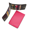 Women PU Leather Rhombic Bright Card Wallet Business Card Holder Wallet Purse